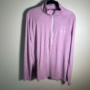 Under Armour Light Pink Purple Half Zip Shirt